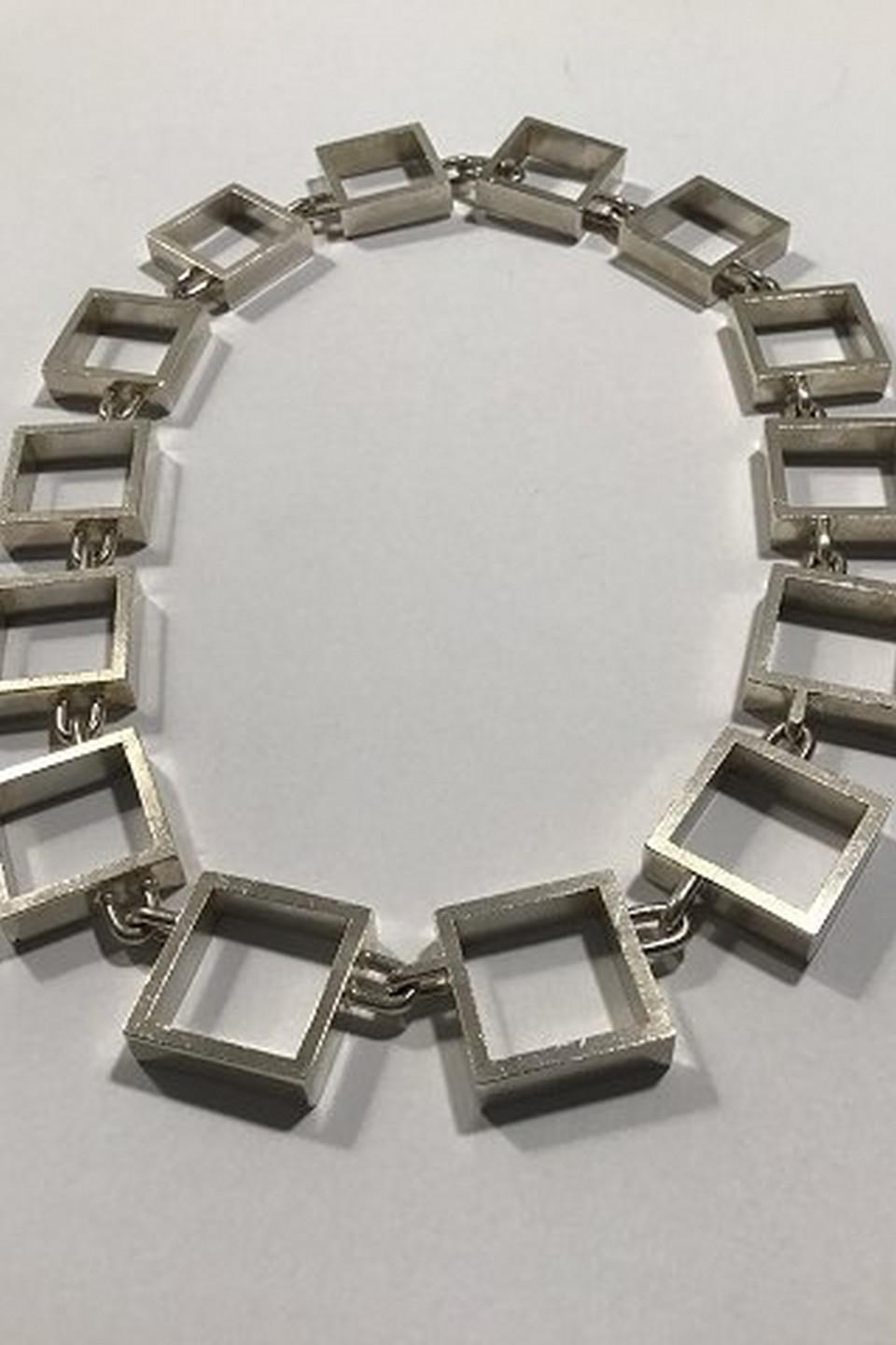 Hans Hansen Sterling Silver Necklace Measures 40.5 cm( 15 15/16 in) Weight 133.3 gr/4.70 oz The 