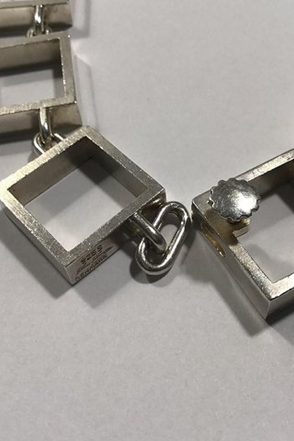 Hans Hansen Sterling Silver Necklace In Good Condition For Sale In Copenhagen, DK
