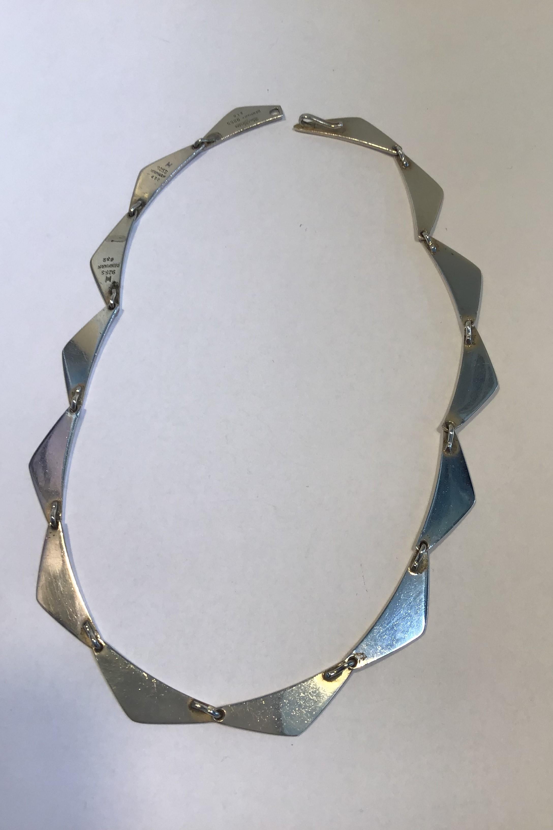 Modern Hans Hansen Sterling Silver Peak Necklace No 315
