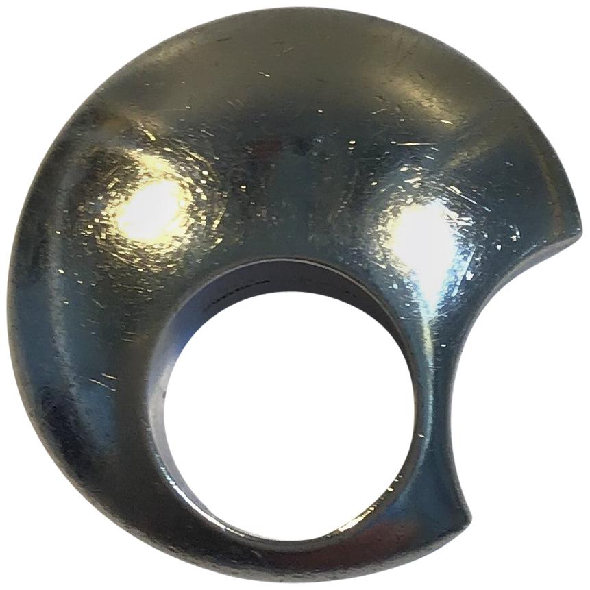 Hans Hansen Sterling Silver Ring "Flying Saucer" For Sale at 1stDibs