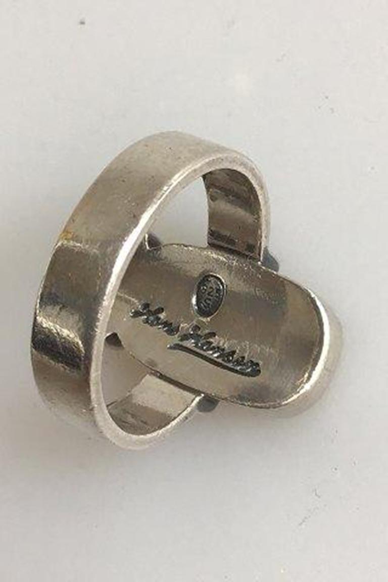 Hans Hansen sterling silver ring Egyptian motif embellish the ring. 

Ring size 58/US 8.5, weighs 8.8 gr/0.31 oz.
  