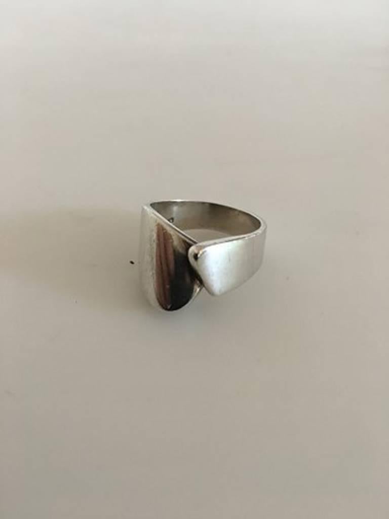 Hans Hansen Sterling Silver Ring. Ring Size 57 / US 8. Weighs 7.3 g / 0.26 oz