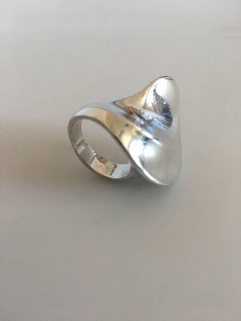 Hans Hansen Sterling Silver Ring. Ring Size 52 / US 6. Weighs 19 g / 0.65 oz.
