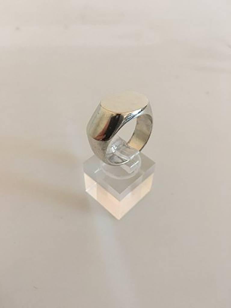 Hans Hansen Sterling Silver Ring. Ring Size 62 / US 10. Weighs 15.4 g / 0.54 oz.