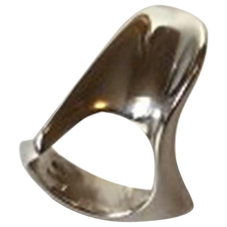 Hans Hansen Sterling Silver Ring For Sale