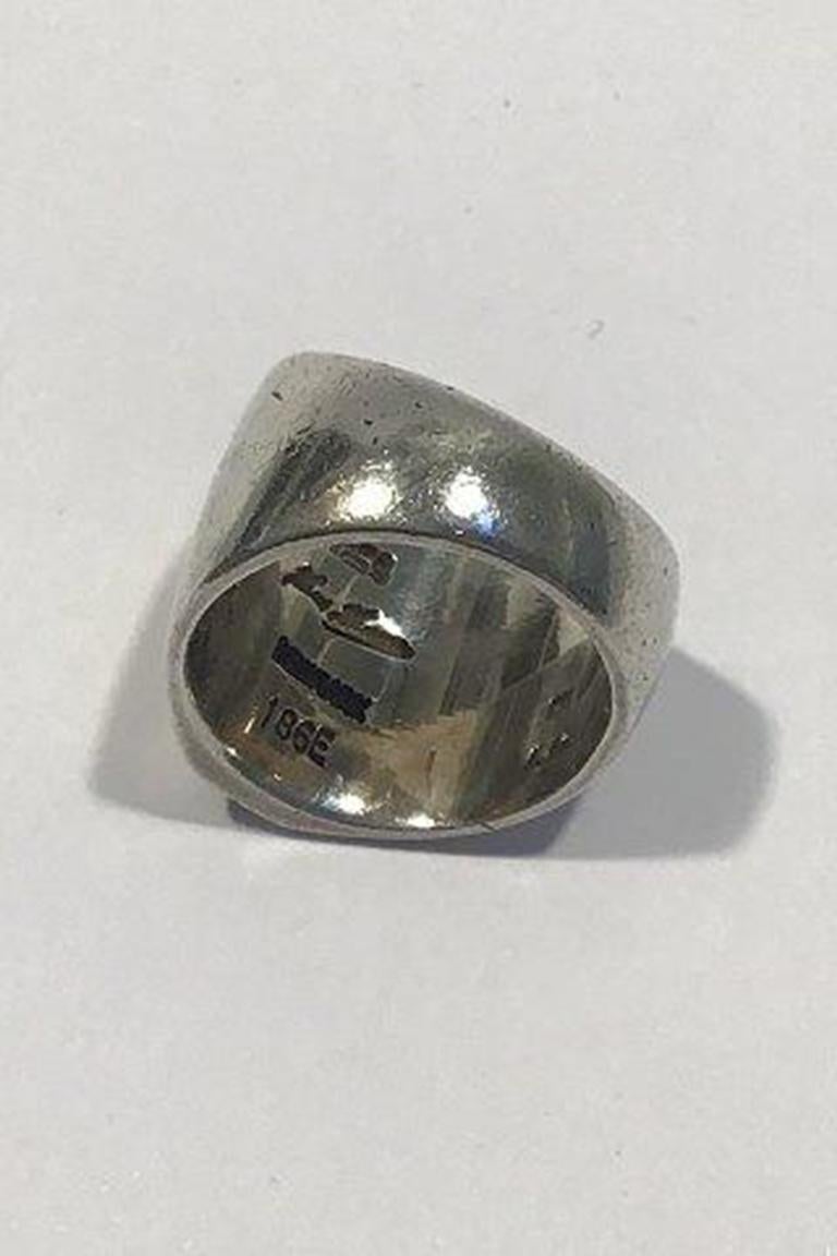 Women's or Men's Hans Hansen Sterling Silver Ring No 186E For Sale