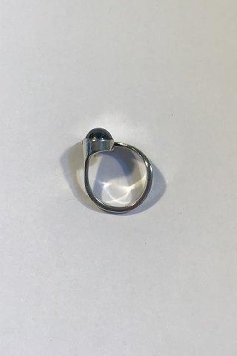 Anello Hans Hansen in argento sterling con ematite In condizioni buone in vendita a Copenhagen, DK