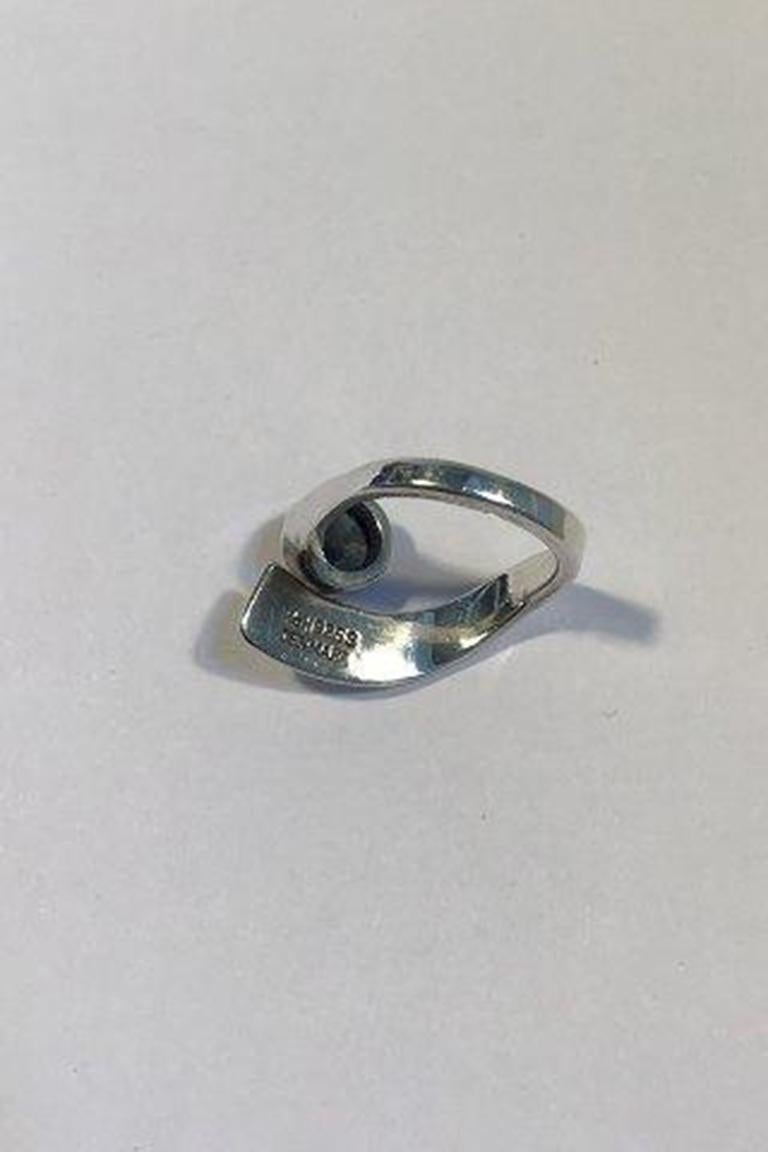 XX secolo Anello Hans Hansen in argento sterling con ematite in vendita