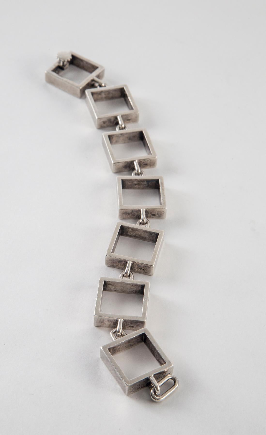 square silver bracelet