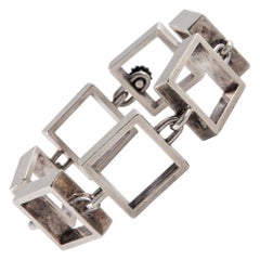 Hans Hansen Sterling Silver Square Link Bracelet