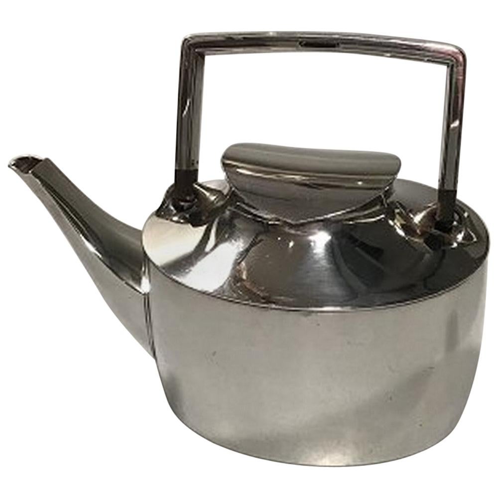 Hans Hansen Sterling Silver Tea Pot No 498 Karl Gustav Hansen For Sale