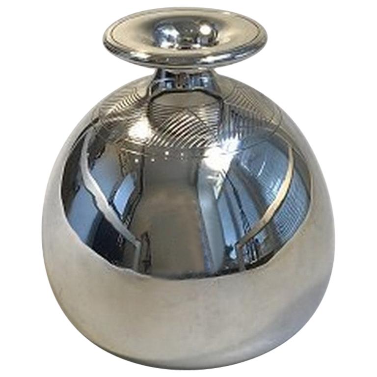 Hans Hansen Sterling Silver Vase For Sale