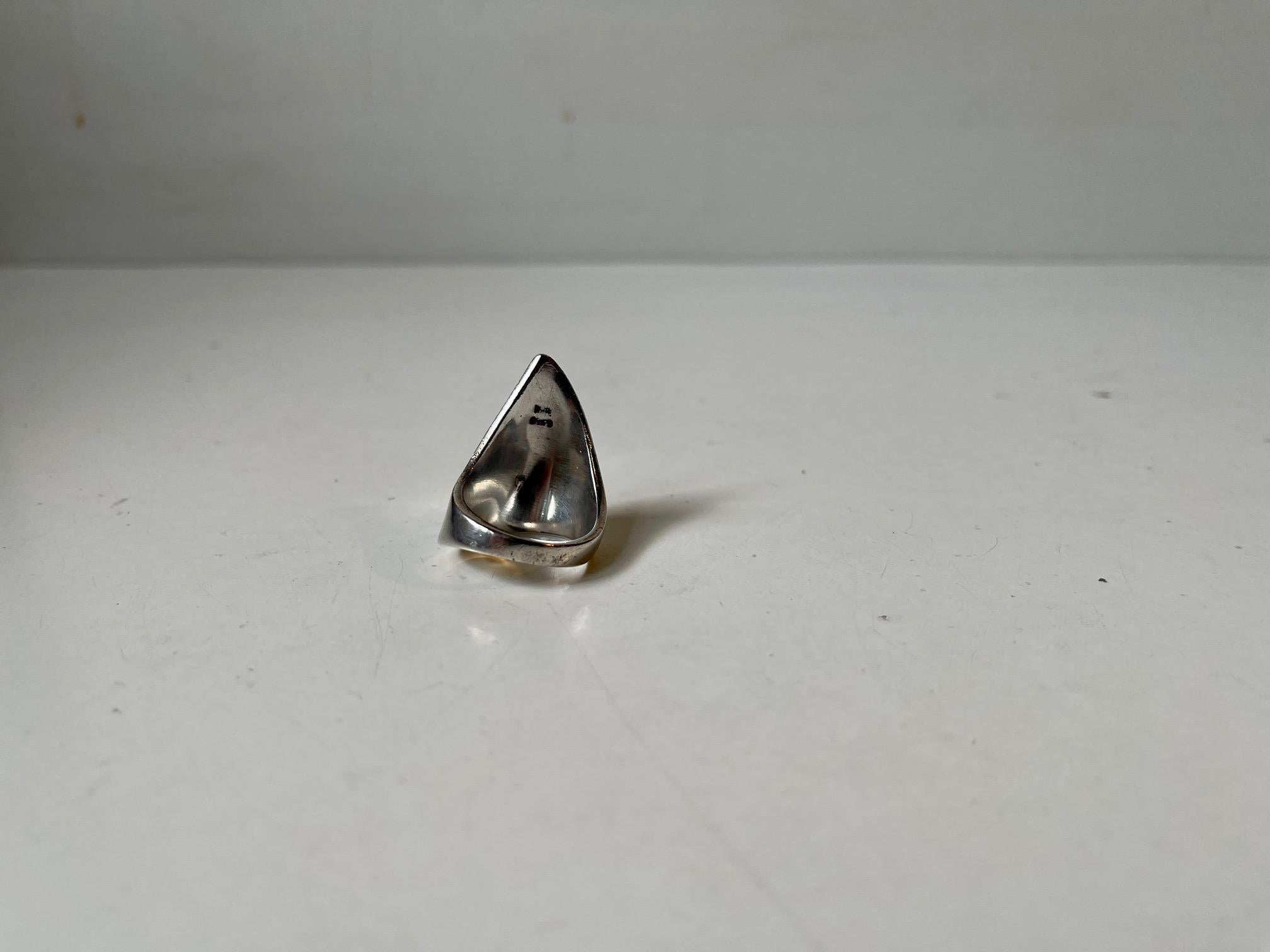 Danish Hans Hansen Vintage Claw Ring in Sterling Silver by Allan Scharff For Sale