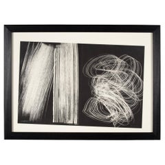 Hans Hartung 1970 Œuvre en noir et blanc sur papier, signée et numérotée