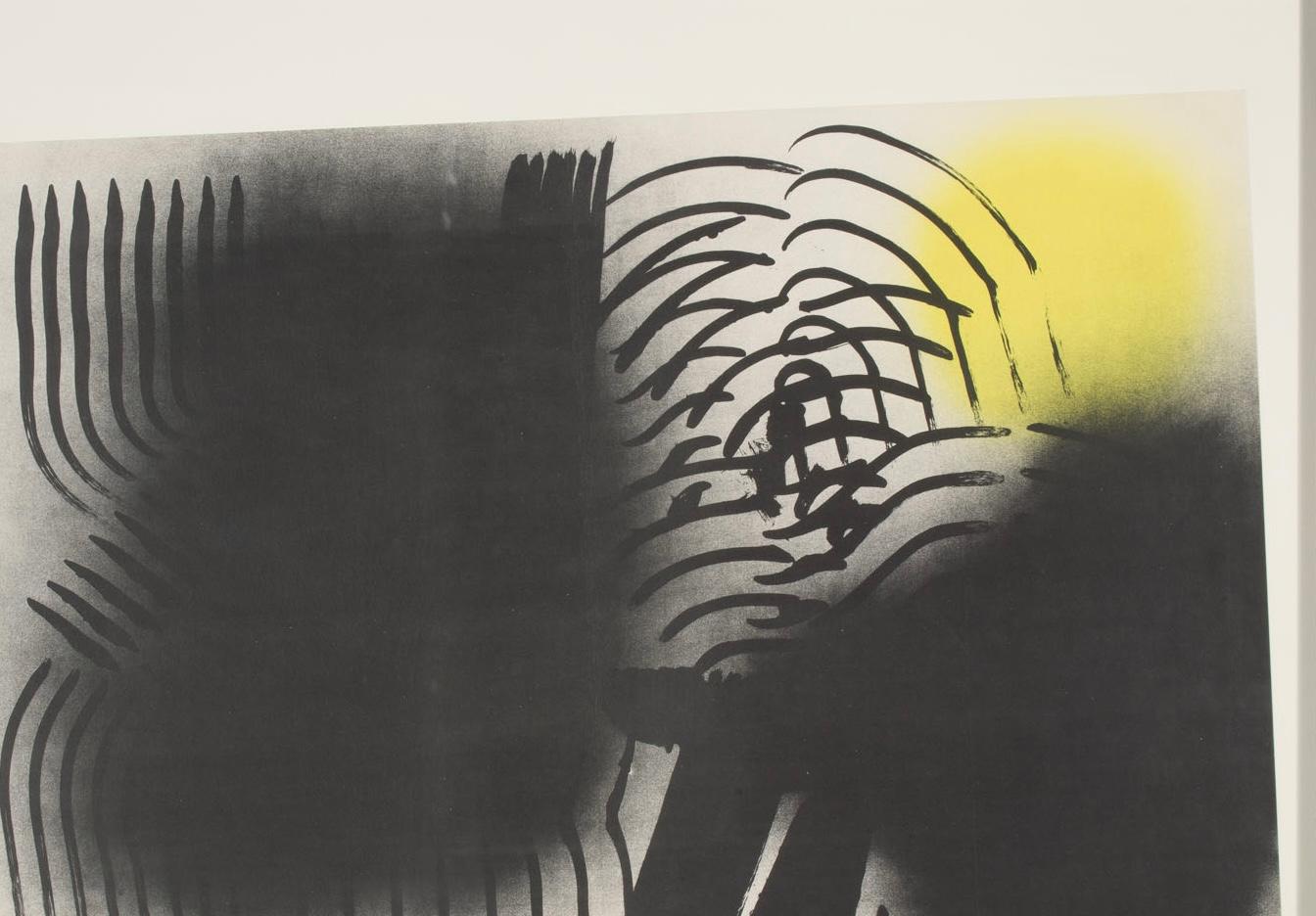 French Hans Hartung 1970s Signed and Numbered Lithograpg For Sale
