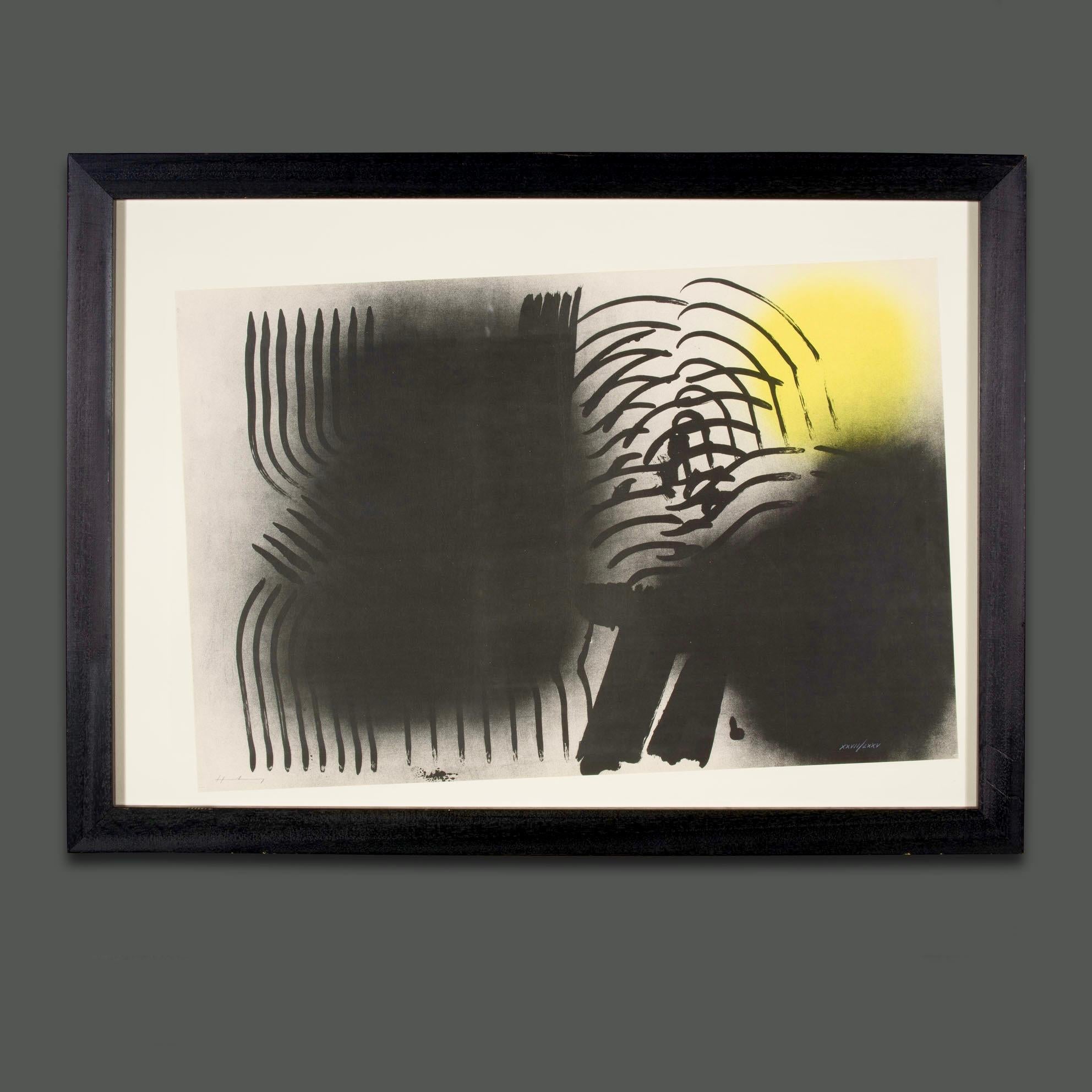 Hans Hartung 1970s Signed and Numbered Lithograpg In Good Condition For Sale In Roma, IT