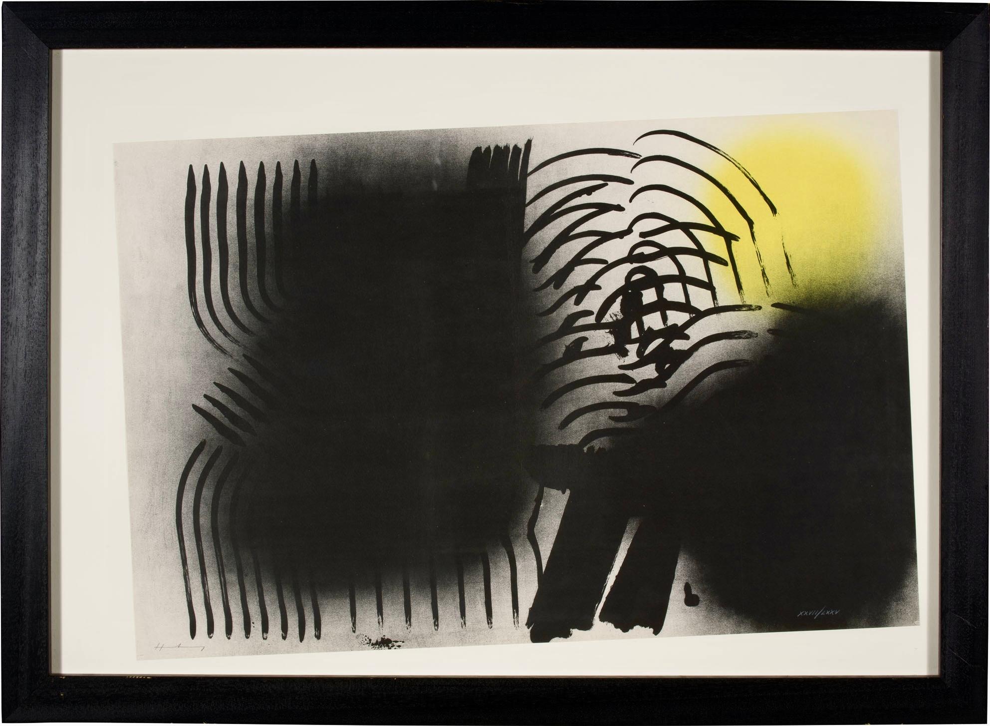 Late 20th Century Hans Hartung 1970s Signed and Numbered Lithograpg For Sale