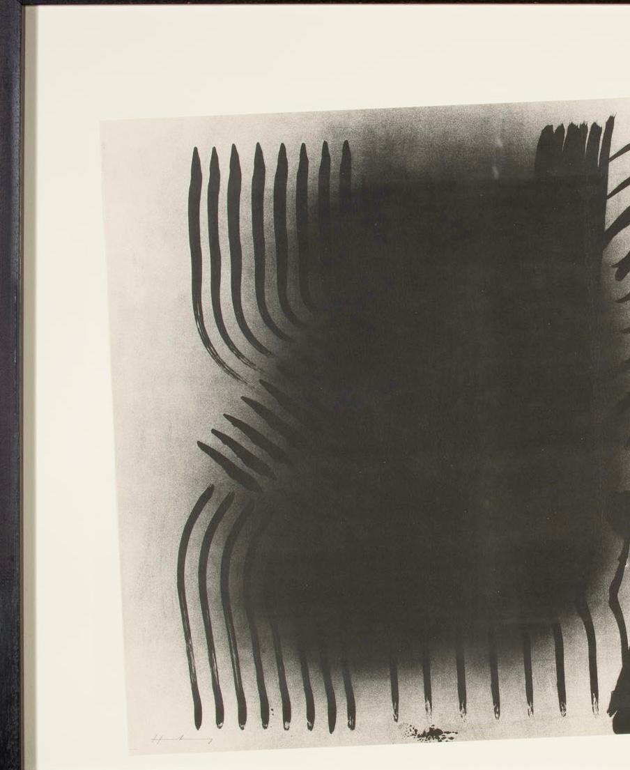 Glass Hans Hartung 1970s Signed and Numbered Lithograpg For Sale