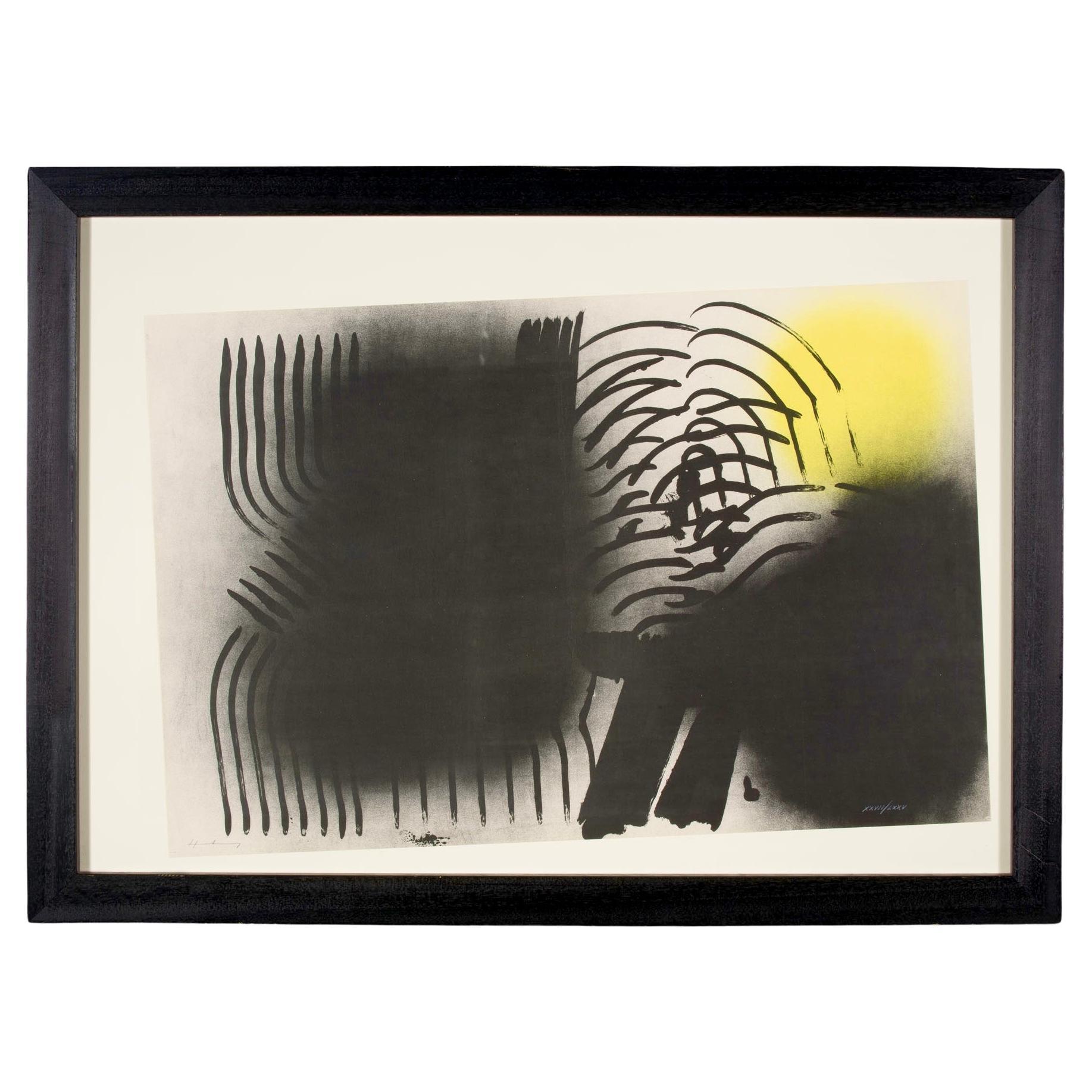 Hans Hartung 1970s Signed and Numbered Work on Paper