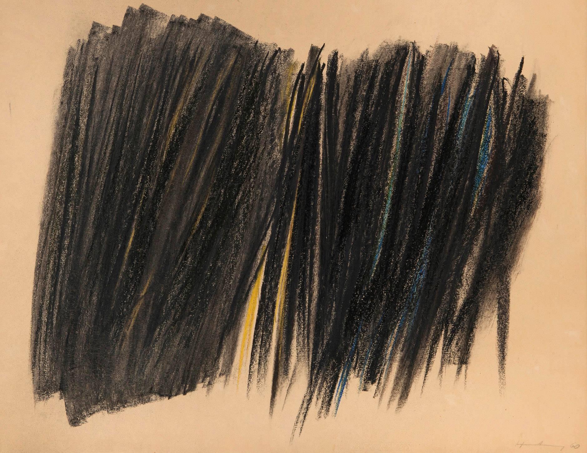 Hans Hartung Abstract Drawing - P1960-47