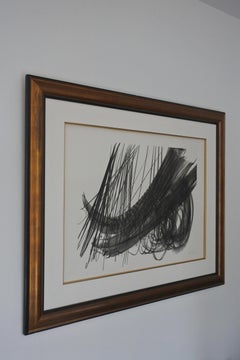 Hans Hartung Framed Abstract Lithograph, Pencil Signed, 1970s