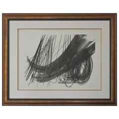 Hans Hartung Framed Abstract Lithograph, Pencil Signed, 1970s