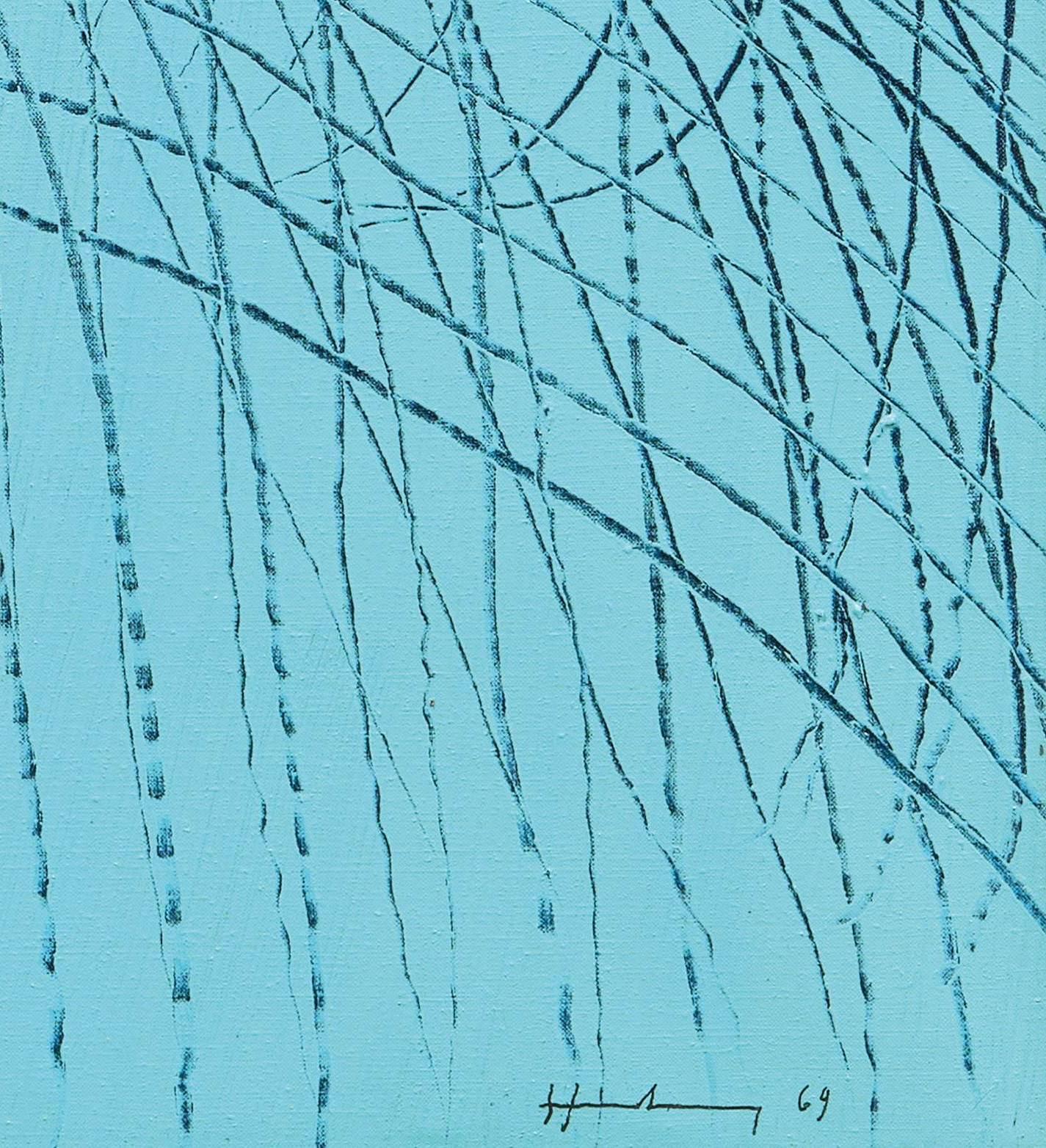 Senza titolo (Bezeichnet T1969-H29. 1969.) - Painting di Hans Hartung