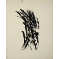 1958 lithographie originale de Hans Hartung L43 du catalogue raisonné