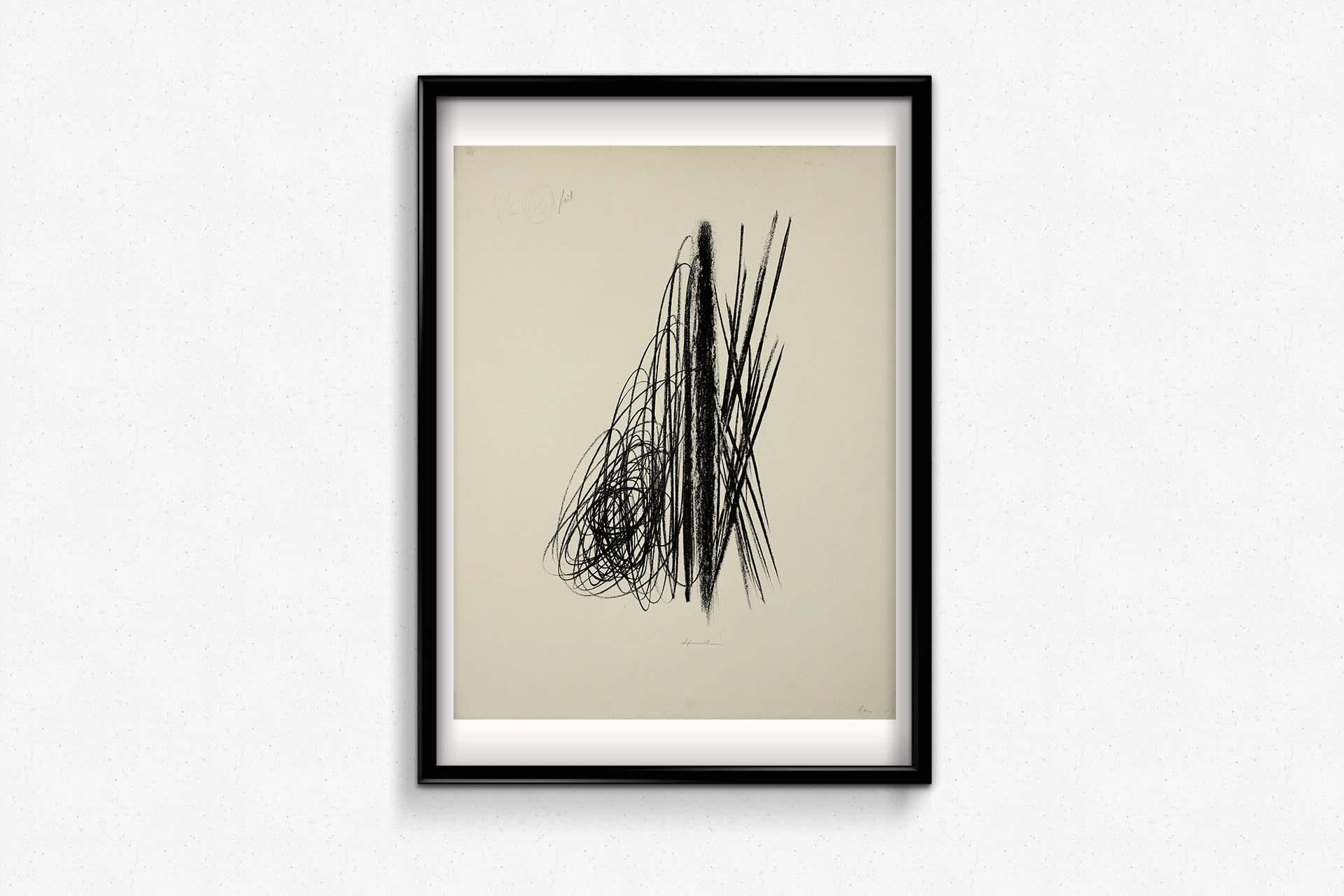 1958 litografia originale di Hans Hartung L60 dal catalogo ragionato in vendita 1