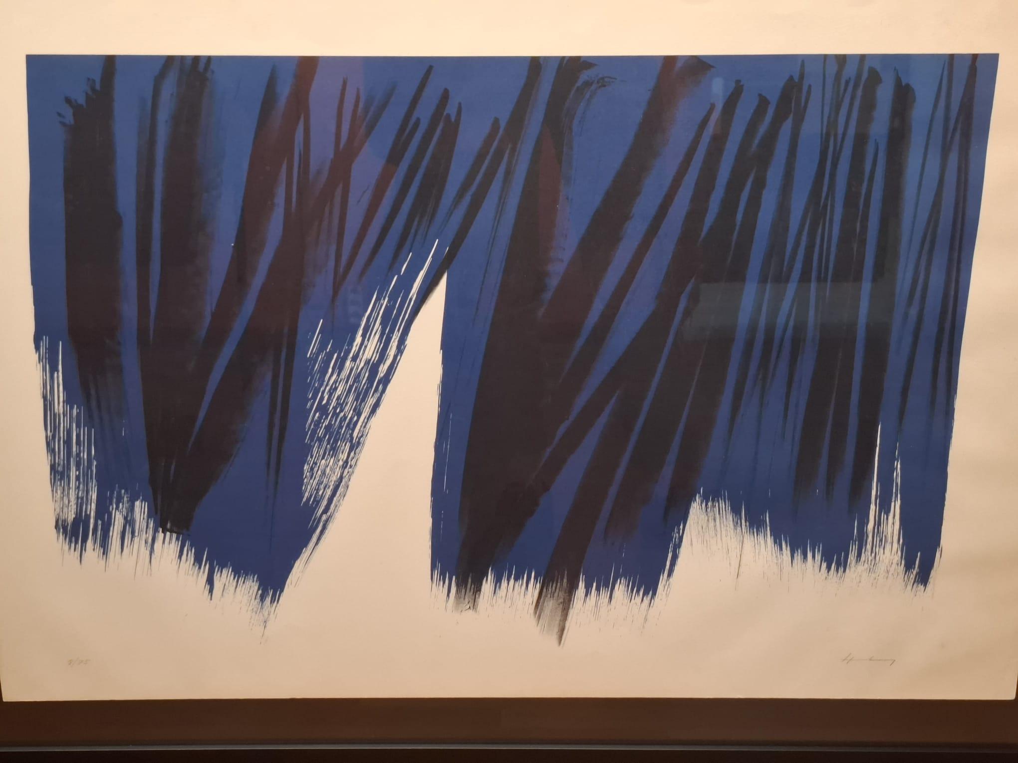 Barcelona - Black Abstract Print by Hans Hartung