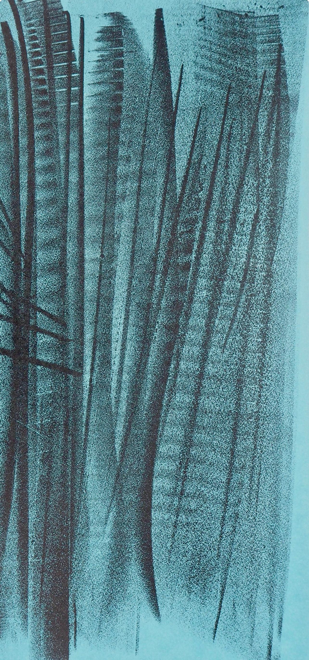 Composition, Société internationale d'art XXe siècle - Blue Landscape Print by Hans Hartung