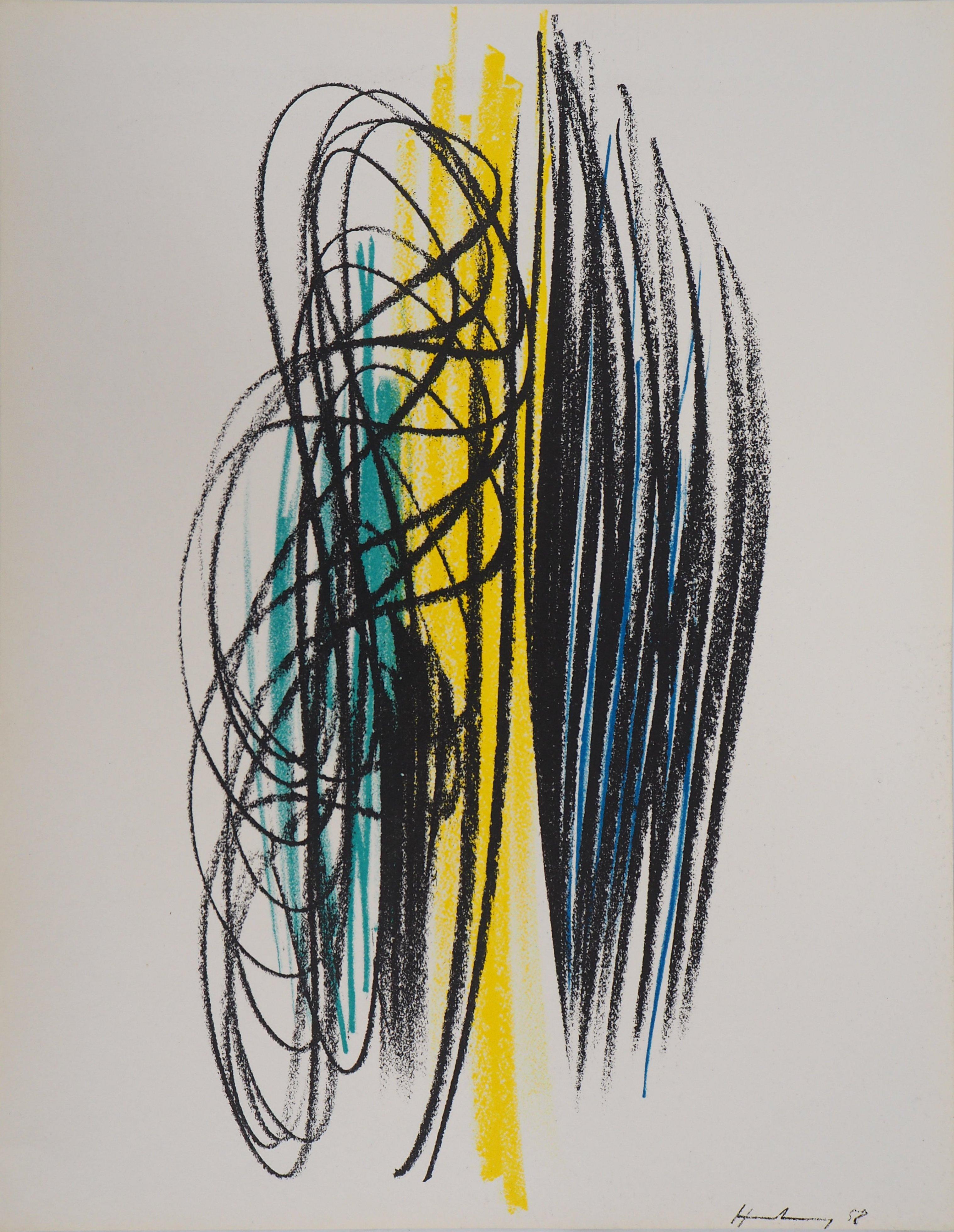Composition with Lines - Original lithograph, Mourlot 1959