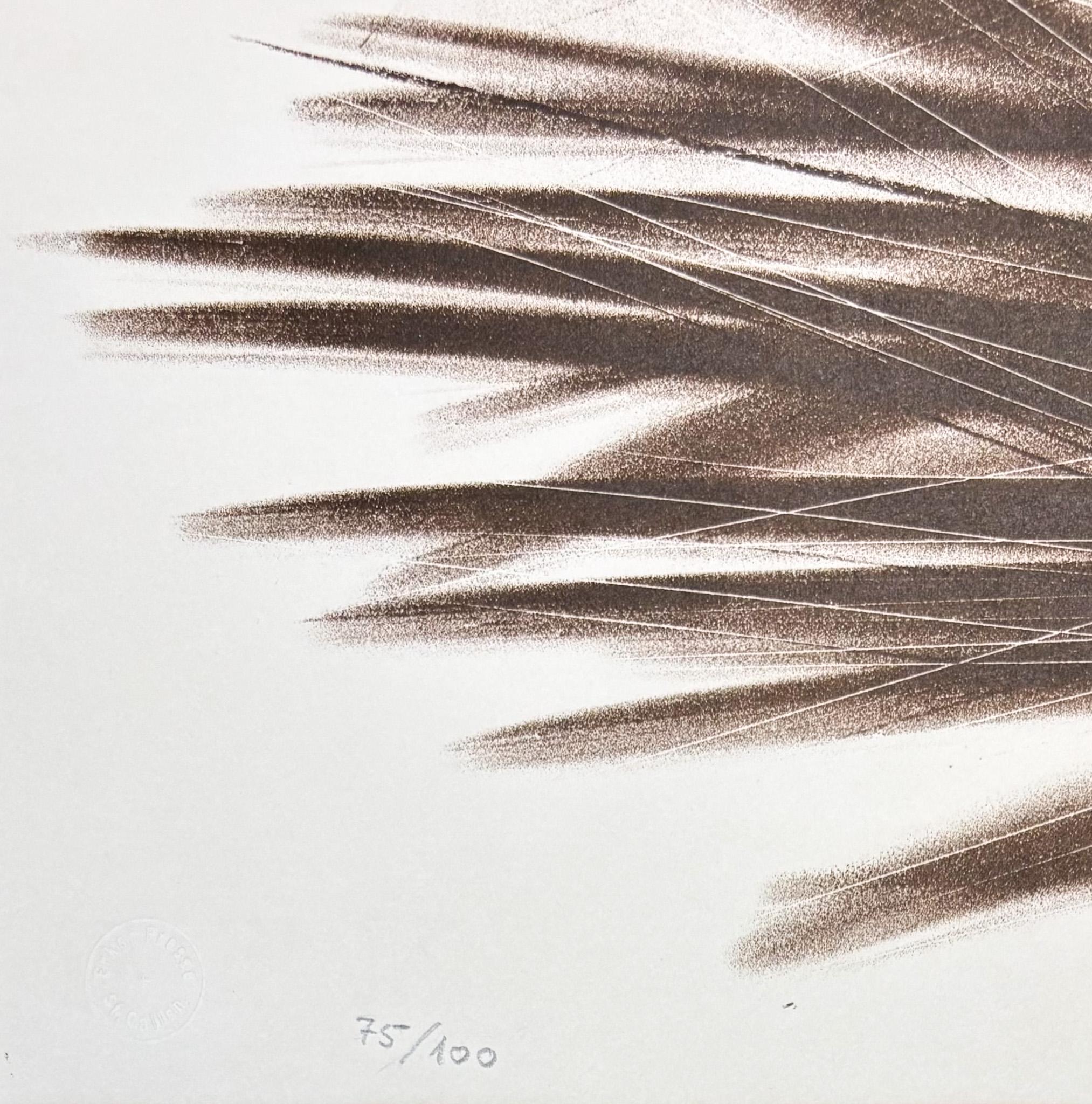 Hans Hartung (1904-1989) - L 112 - Lithographie sur papier vélin BFK Rives - 1964 en vente 4