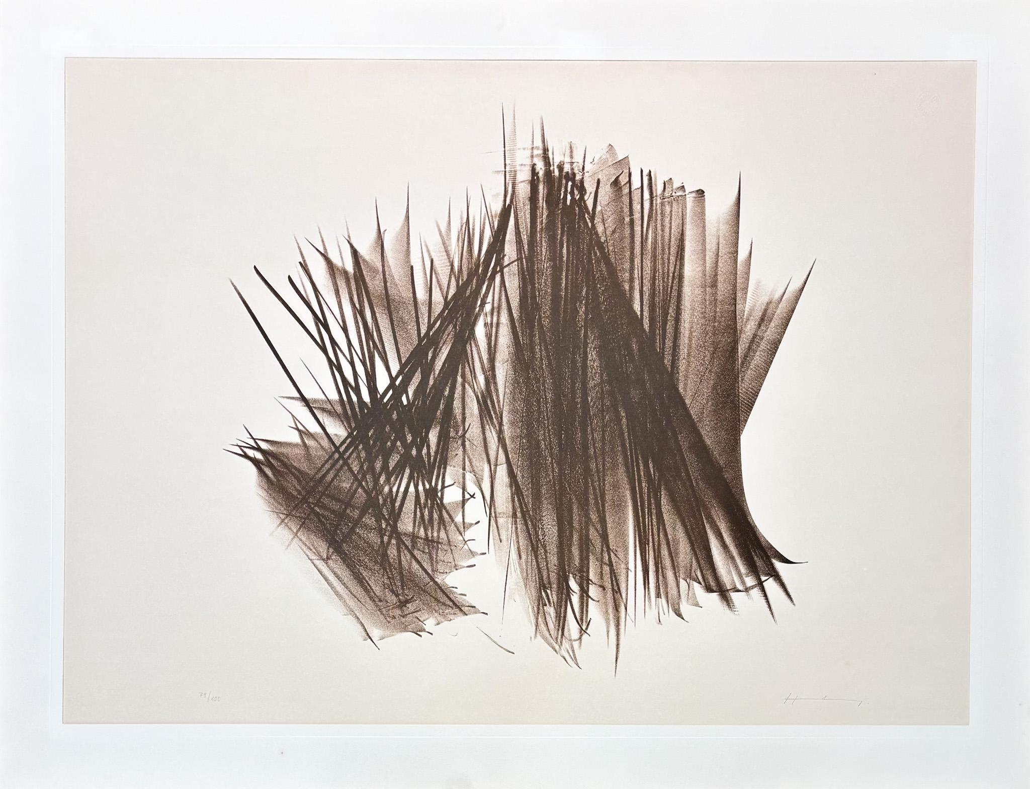 Hans Hartung (1904-1989) - L 115 - Lithographie sur papier vélin BFK Rives - 1964 en vente 1