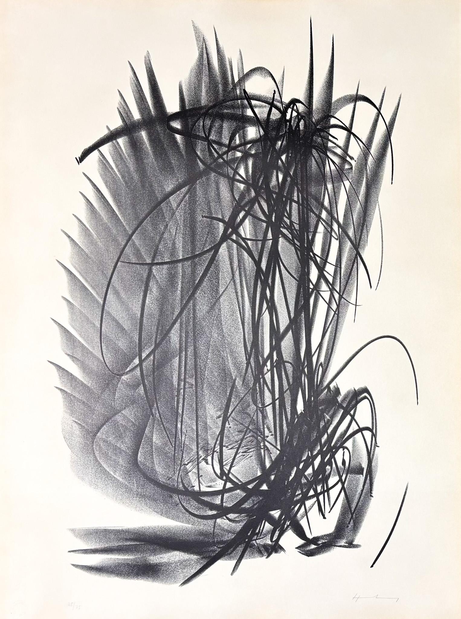 Hans Hartung (1904-1989) - L 121 - Lithographie auf BFK Rives Vellum Papier - 1964