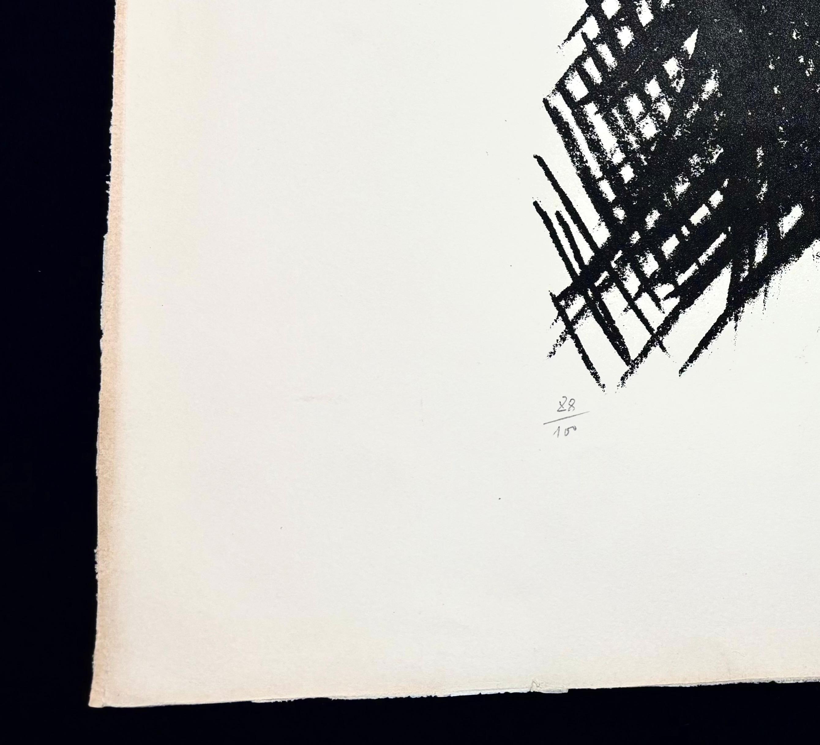 Hans Hartung (1904 – 1989) – L 13 – autograph on BFK Rives paper – 1957 For Sale 1
