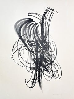 Hans Hartung (1904–1989) – L 38 – Lithograph on BFK Rives vellum paper – 1958
