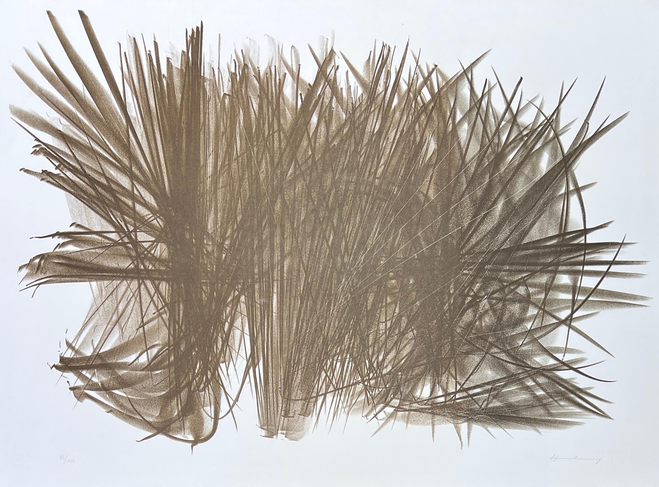 Hans Hartung (1904-1989) - Litografia su carta BFK Rives - 1963