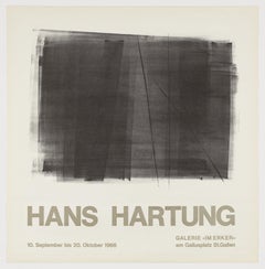 Hans Hartung 1966 Original Sin Usar Vintage Cartel Litografía Erker Galerie Alemán