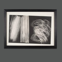 Hans Hartung 1970s Signed and Numbered Black and White Lithograph