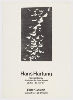 Hans Hartung 1974 Original Unused Vintage Poster Woodcut Erker Galerie German