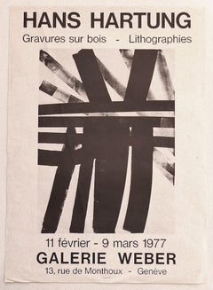 Hans Hartung- Exhibition Poster - Original Offset Print - 1977
