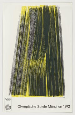 Hans Hartung Olympische Spiele Munchen 1972 Póster original sin usar German artist