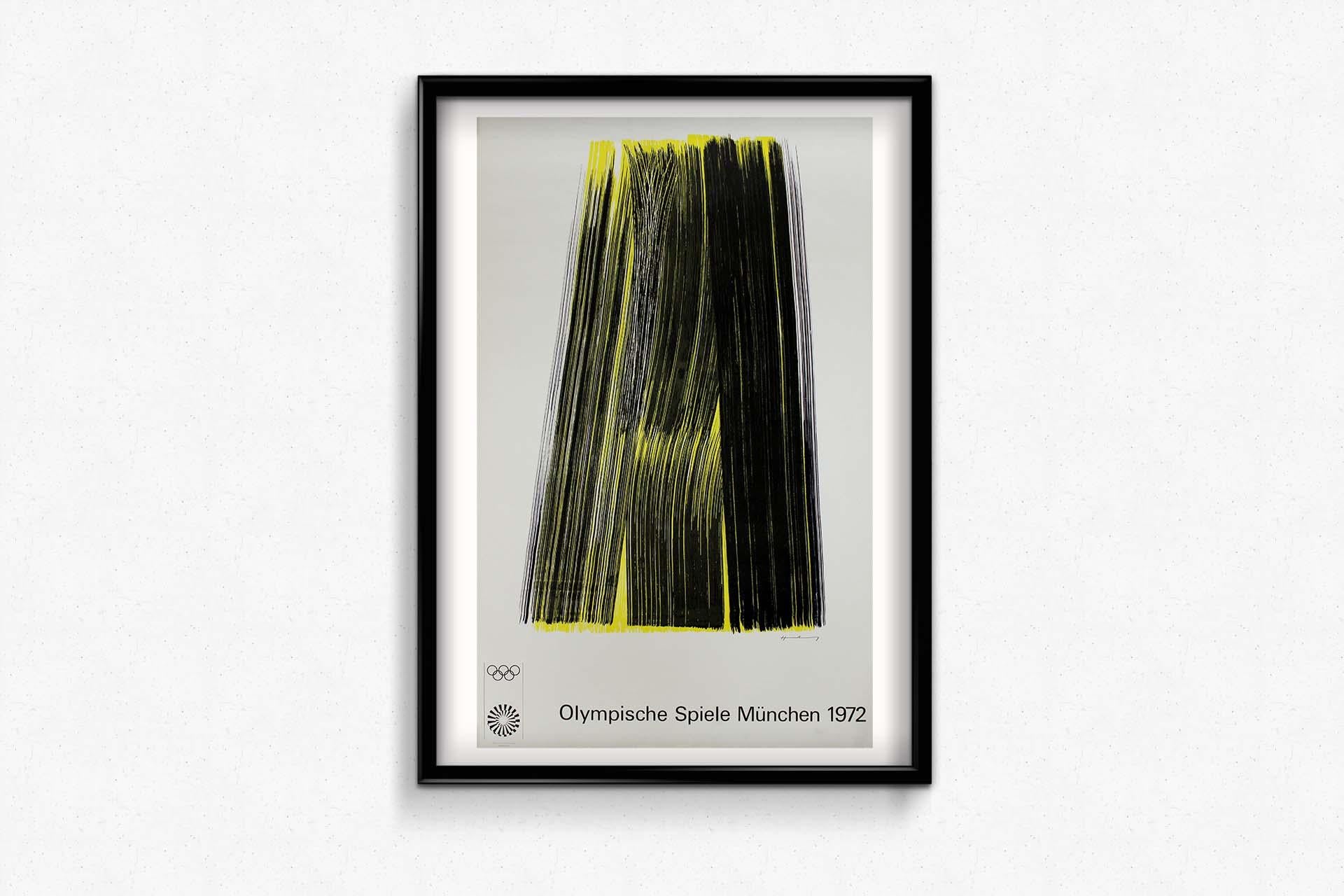 Hans Hartung's 1972 Munich Olympics games original poster For Sale 1