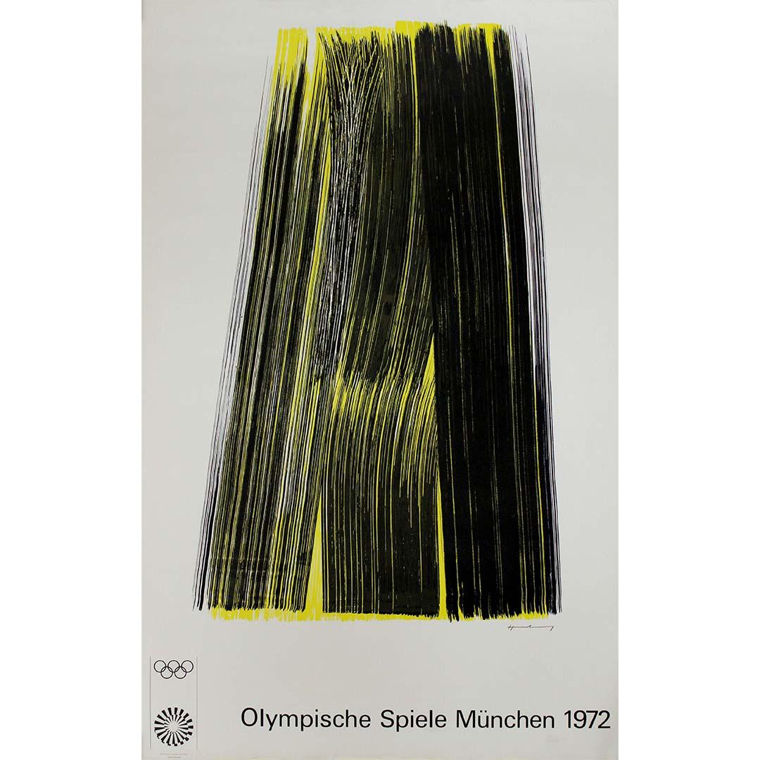 Hans Hartung's 1972 Munich Olympics poster is a visual masterpiece that encapsulates the spirit of sporting excellence. This iconic poster serves as a vibrant tribute to the Olympic Games, inviting viewers to embrace the thrill and artistry of