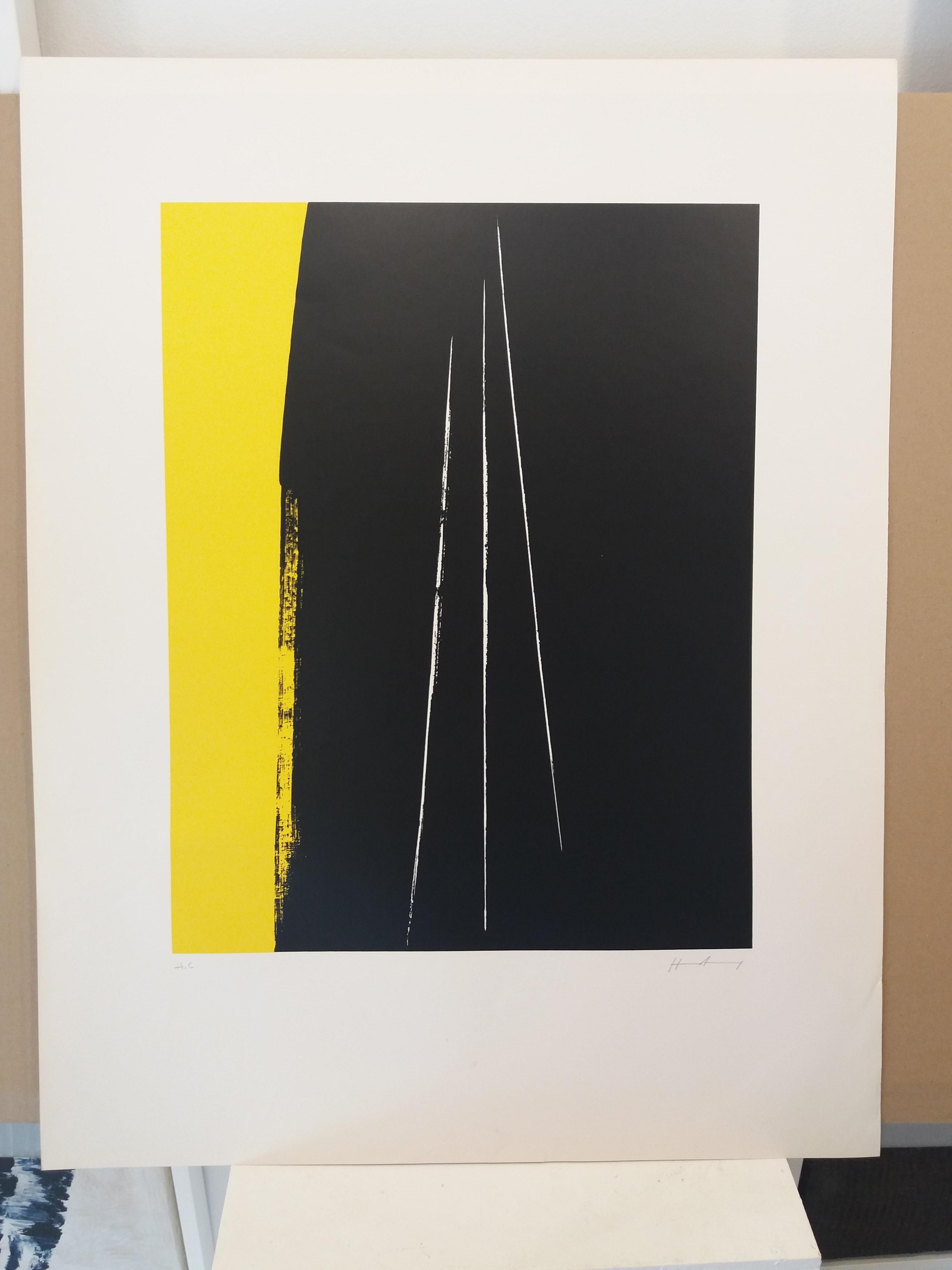 HARTUNG  litografia astratta originale - pittura firmata in edizione limitata in vendita 3