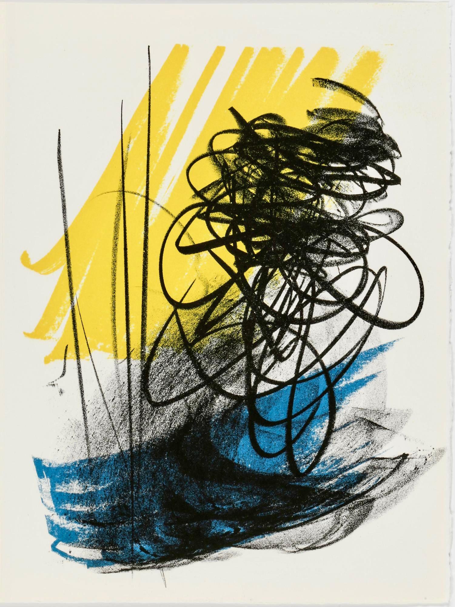 Hans Hartung Abstract Print - Hartung, Composition, San Lazzaro et ses Amis, XXe Siècle (after)