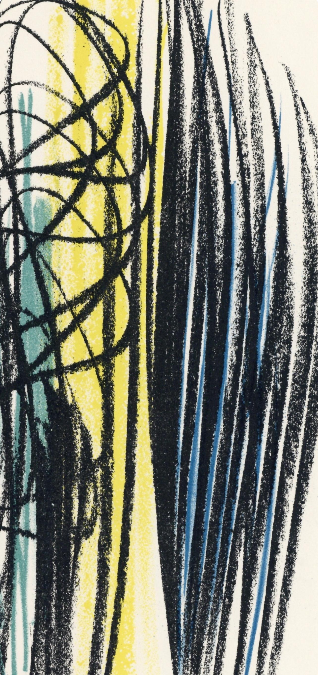Hartung, Komposition, XXe Siècle (nach) (Beige), Figurative Print, von Hans Hartung