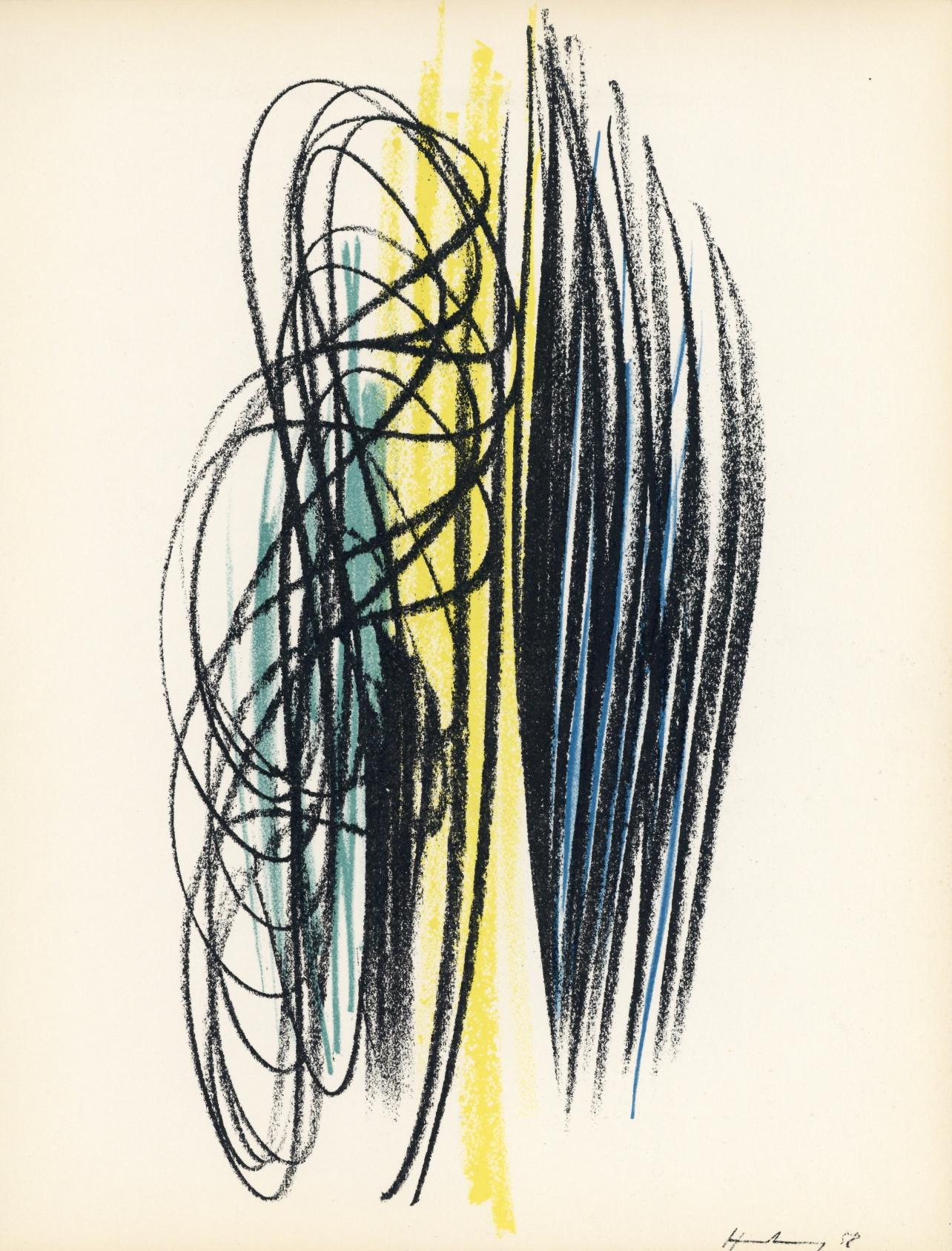 Hans Hartung Figurative Print – Hartung, Komposition, XXe Siècle (nach)