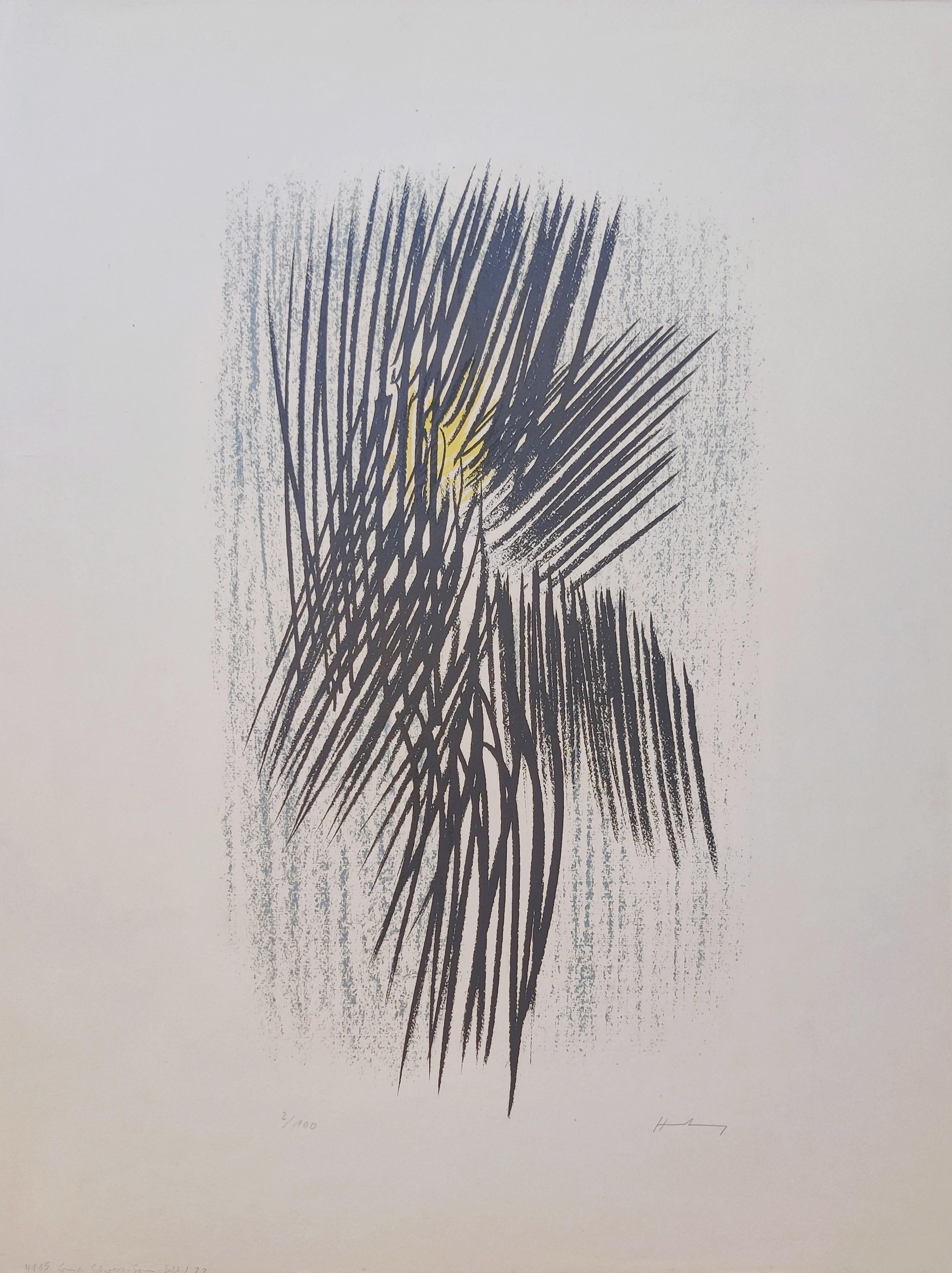 Hans Hartung Abstract Print - L 22